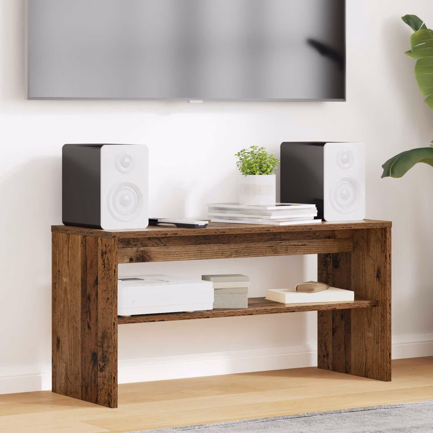 Mobile TV vidaXL in legno vecchio e ingegnerizzato, colore marrone, L 80 cm x P 30 cm x H 40 cm