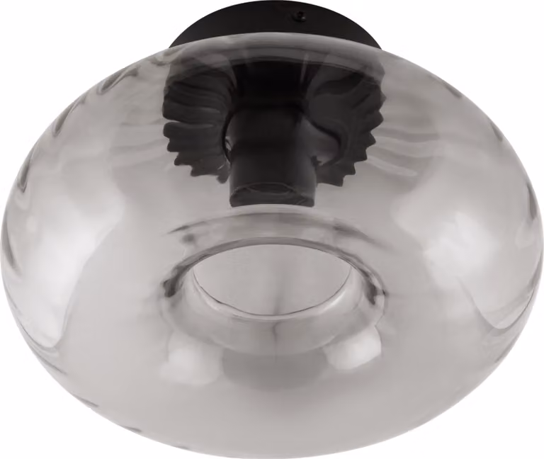 Decor Smoke Glass Soffitto E27 Nero