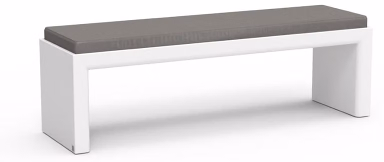 Panca da giardino Casa Padrino grigio scuro / bianco opaco 180 cm - Panca da giardino per esterni