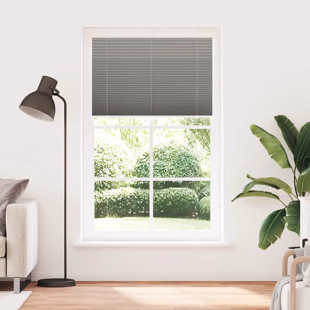 vidaXL Tenda Plissettata Antracite 115x200cm Larghezza Tessuto 114,4cm