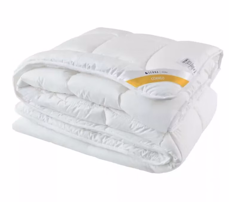 Piumino, piumino per tutte le stagioni 155x200 CORNEO Senna Home naturale, cotone, con fibre di mais, bianco