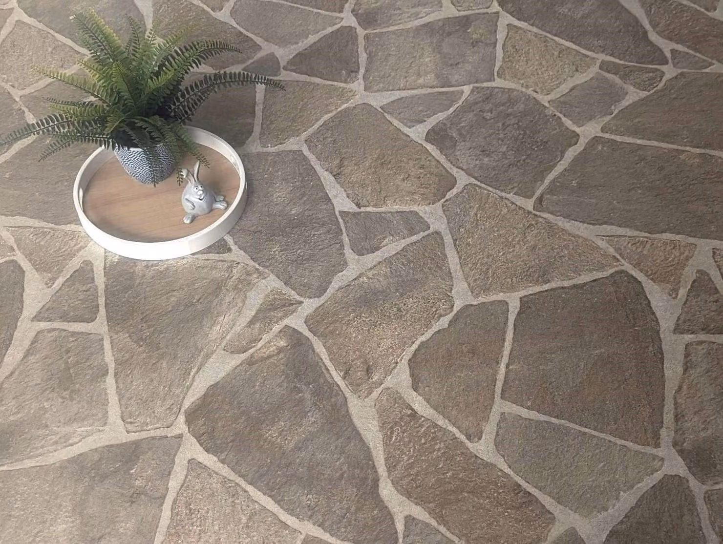Pavimento in PVC - Aspetto pietra naturale - 2m x 2m