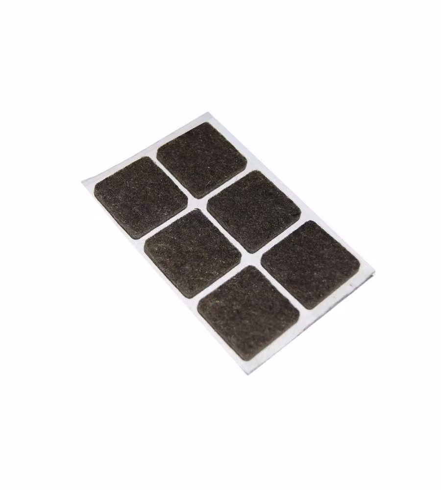 Mobila Feltrini adesivi quadrati marroni 25x25 mm confezione 8 pezzi
