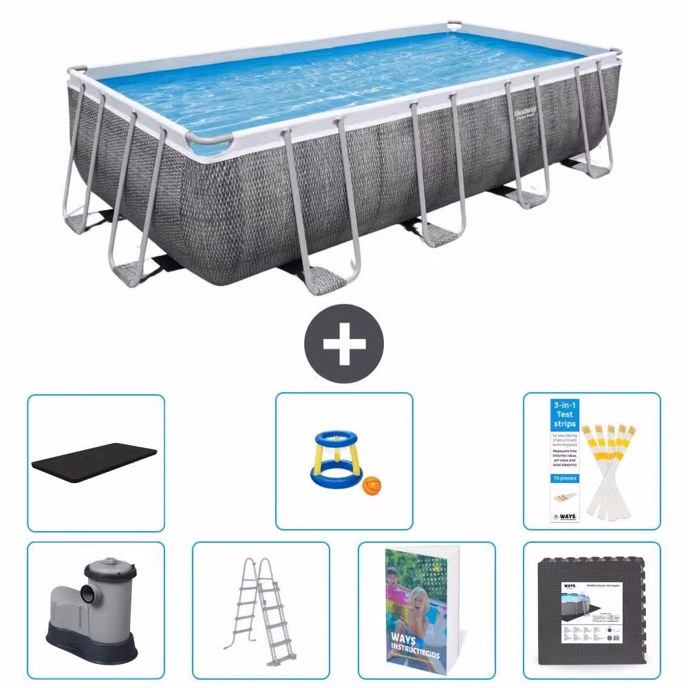 Bestway Power Steel, piscina rettangolare - 549x274x122 cm - 6 pezzi, modello S525