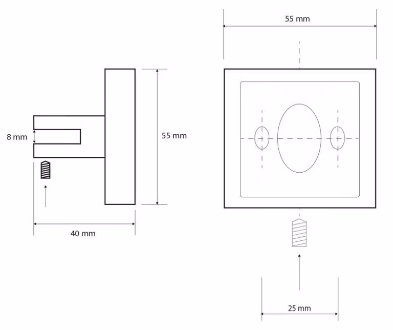 Sapho X-SQUARE Mensola portaoggetti in vetro 900 mm, cromata/vetro trasparente