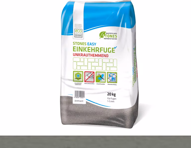Stones EASY Einkehrfugensand Unkrauthemmend 1-5mm 20kg Anthrazit