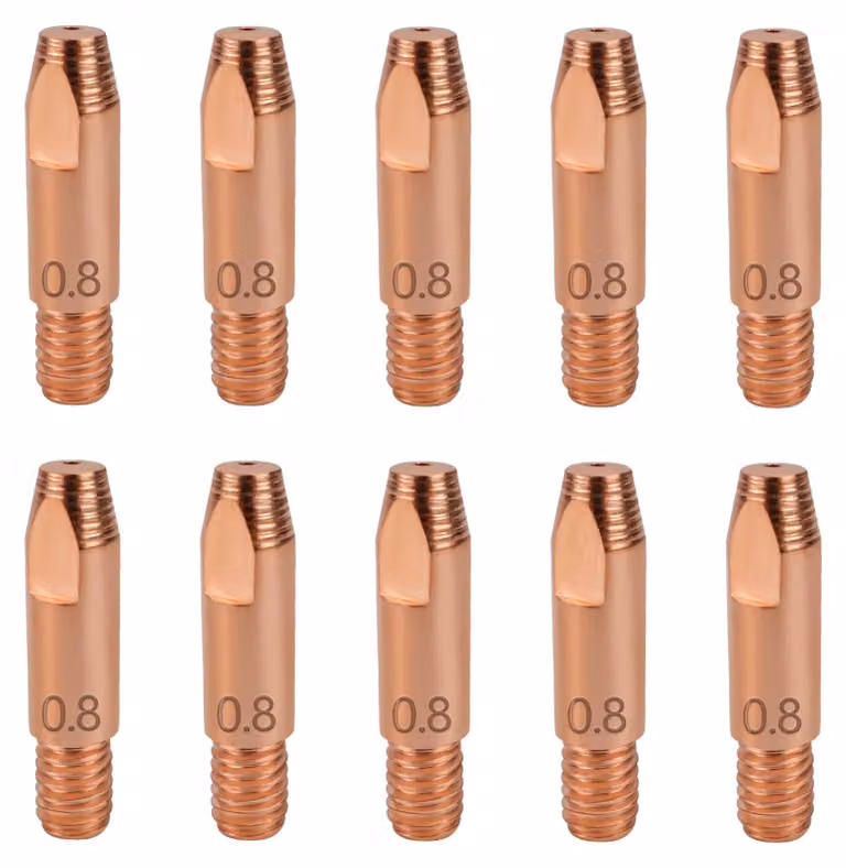 10 ugelli di saldatura, diametro 0,8 mm, filettatura M6