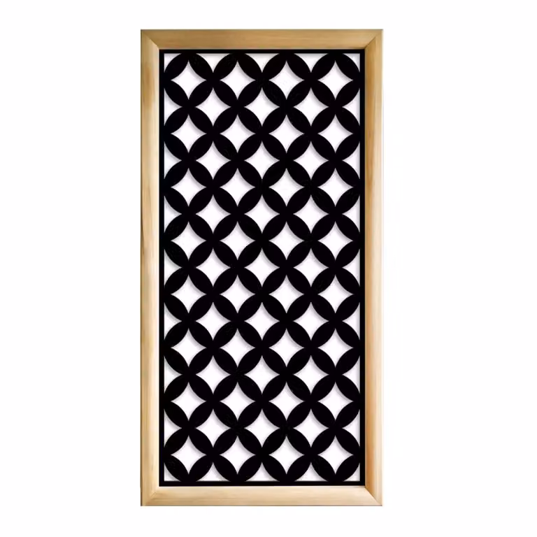 Moduli Decorativi Rombi Signorbit in Legno e PVC, Colore Nero, L 73 cm x H 64 cm x P 6,4 cm