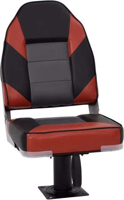 Sedile per Barca con Supporto Girevole 360 CFW3402274 in Metallo e Plastica L: 58 cm, P: 43 cm, H: 39 cm