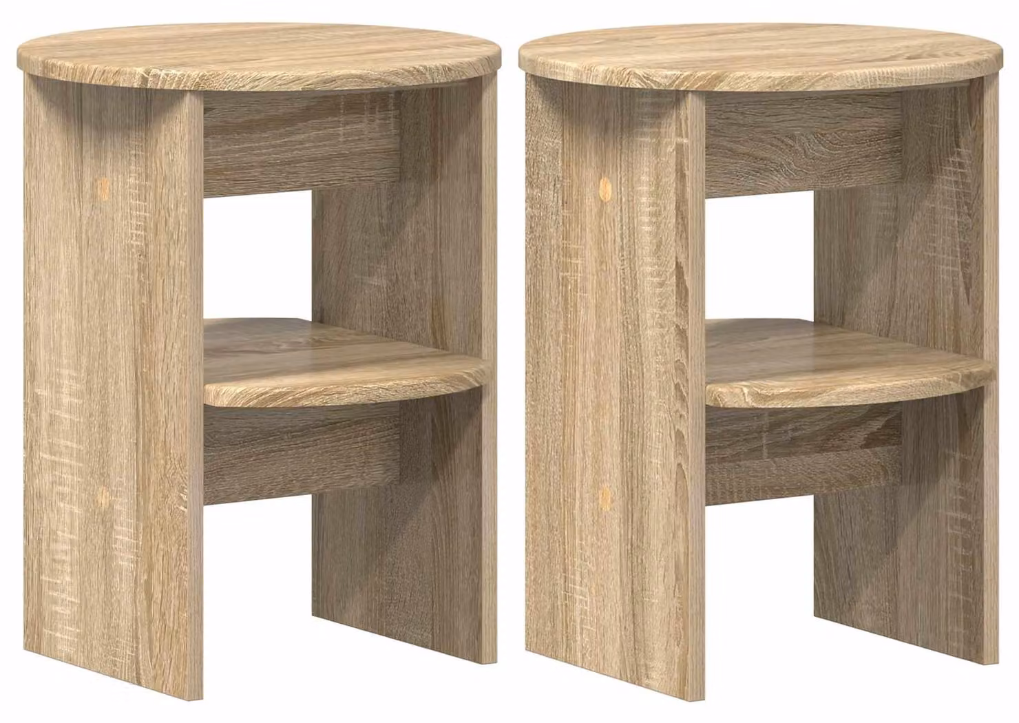 Mobile laterale 2 pcs Rovere Sonoma Ø40 x 50 cm