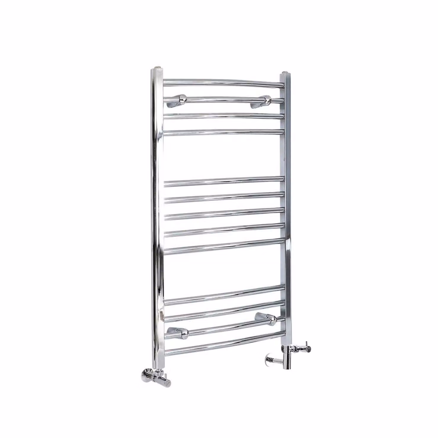 Scaldasalviette Misto Curvo - Termoarredo Bagno Cromato - 1000 x 500mm - 260W - Kent