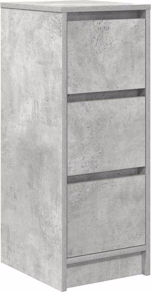Credenza Grigio Cemento 29,5x34x76 cm in Legno Multistrato