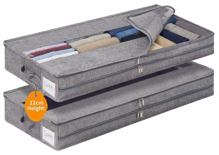 Borsa portaoggetti da mettere sotto il letto, design antipolvere, ampia capienza, 85x40x12 cm