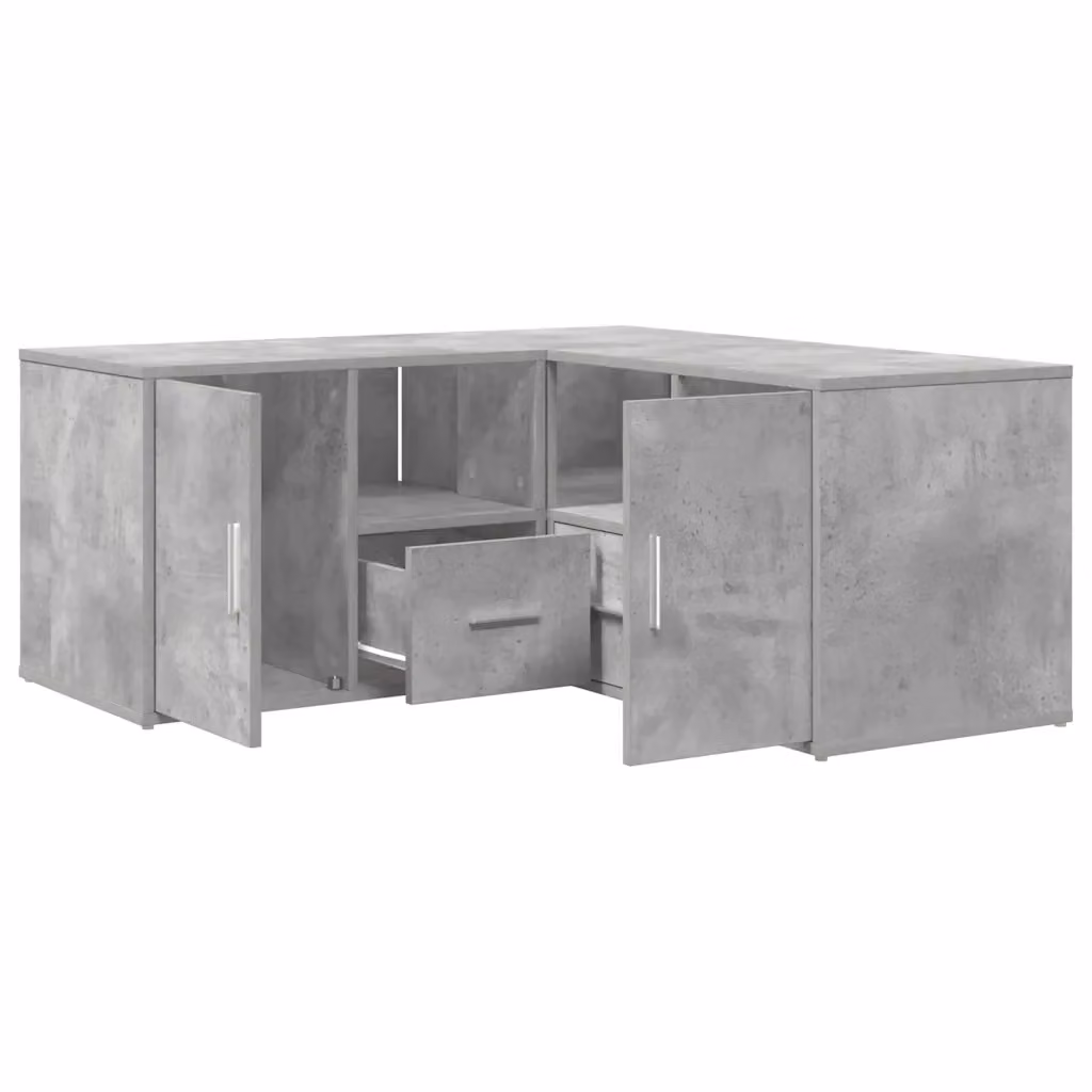 Mobile Angolare Moderno vidaXL Grigio Opaco in MDF con Pannello Posteriore L/P/H: 160 x 40 x 45 cm – 2
