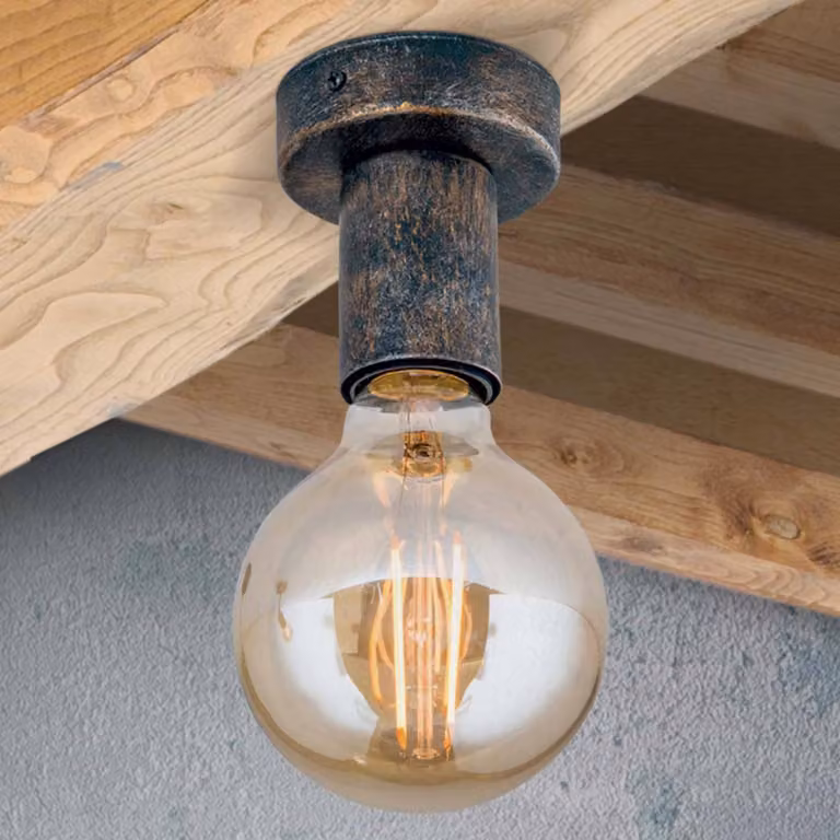 ORION Plafoniera soffitto Rati, dimmerabile, Marrone / Ruggine, Soggiorno / Sala da pranzo, Metallo, Vintage, Plafoniera