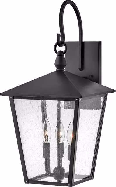 Applique esterna nera E14 3x40W Huntersfield Hinkley