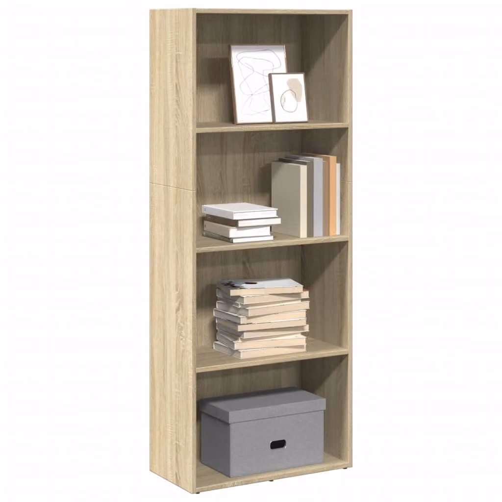 Libreria moderna vidaXL in legno marrone, L 60 cm x P 30 cm x H 152 cm