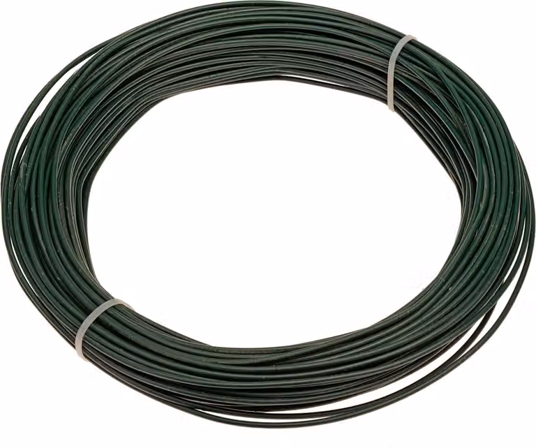 Filo metallico da 3 mm per recinzioni in rete metallica – 50 metri / verde