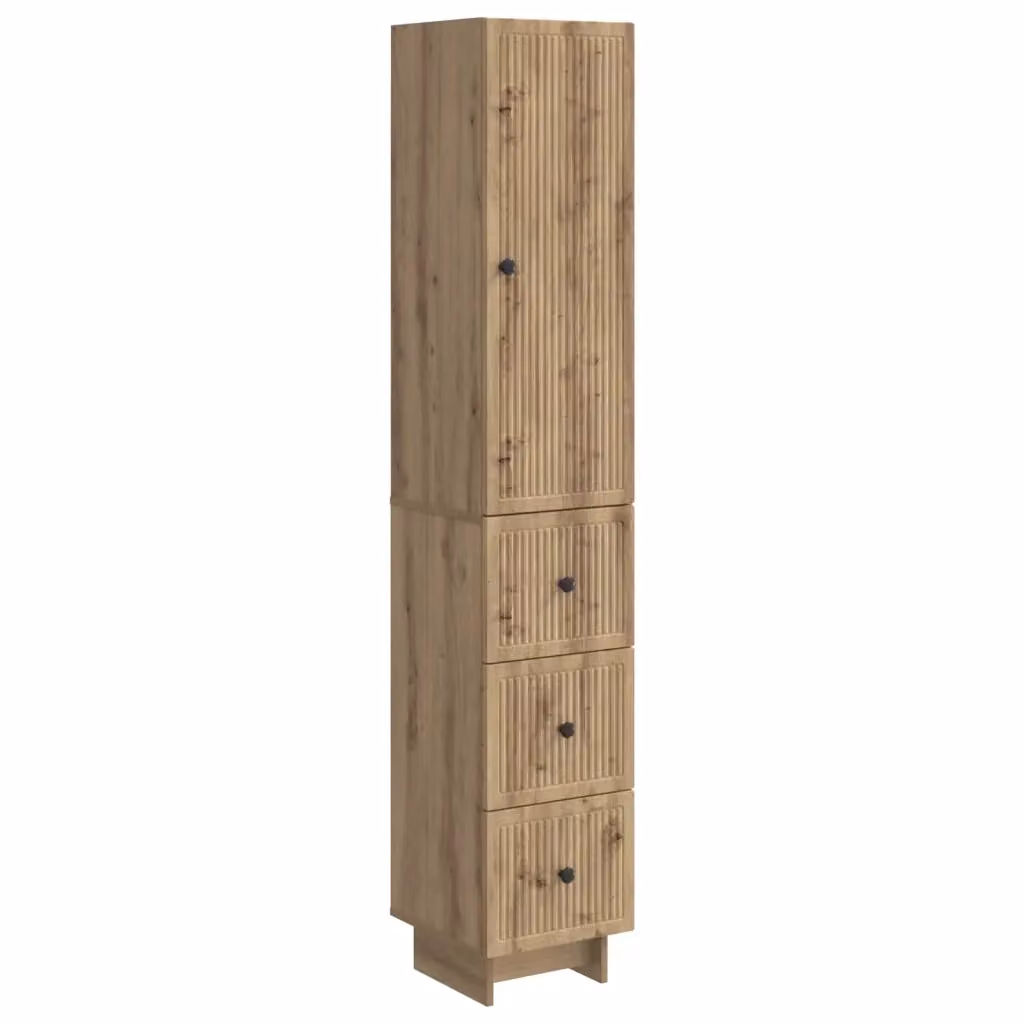 Set di 2 armadi moderni vidaXL in legno marrone con ante a battente e ripiani interni