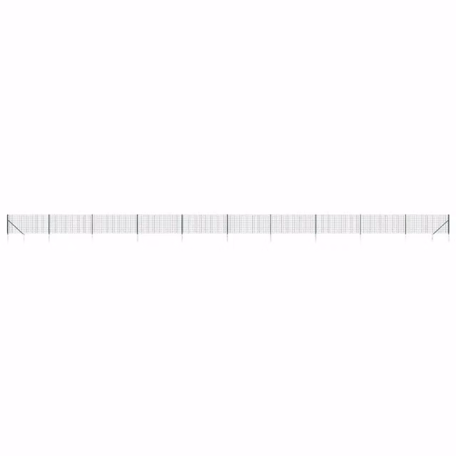 Recinzione da Giardino | Recinzione Metallica con Picchetti Ancoraggio Verde 1x25 m