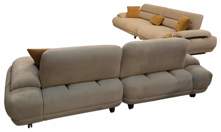 Stilvolle Couchgarnitur Beiger 4-Sitzer Designer Dreisitzer Sofa