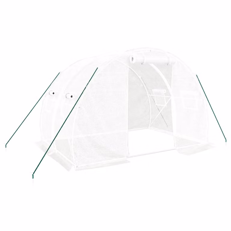 Serra con Telaio in Acciaio Bianco 6 m² 3x2x2 m
