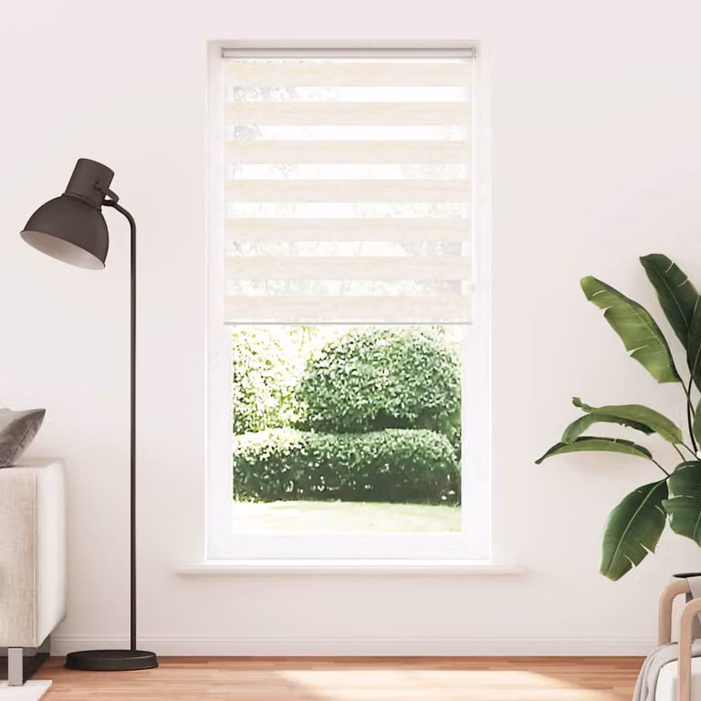 vidaXL Tenda a Rullo Zebra Larghezza Tessuto 110,9 cm Poliestere