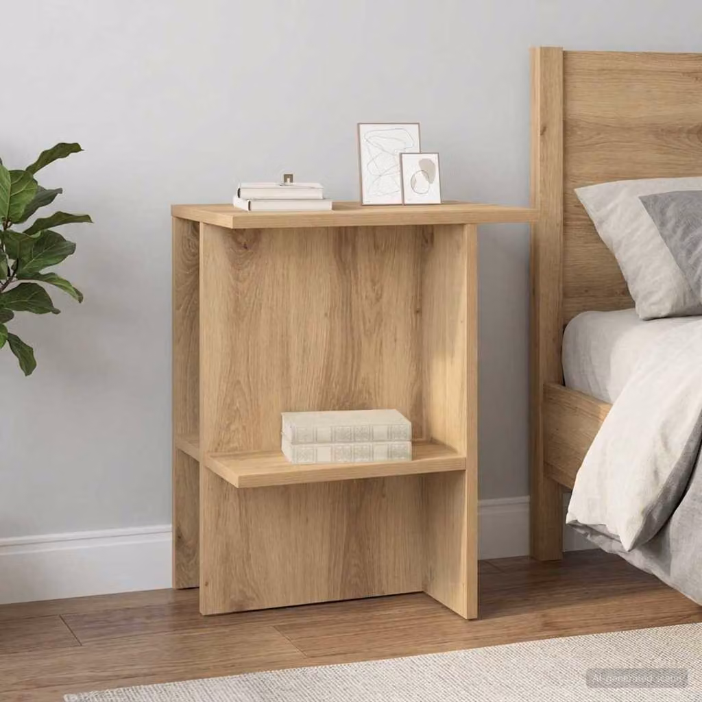 vidaXL Tavolino da salotto moderno in legno color rovere marrone L 40 cm x P 30 cm x H 49 cm