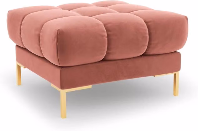 Cosmopolitan Design - Pouf "Bali" in velluto rosa