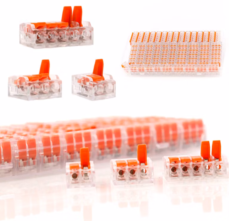 Set di connettori rapidi Rosfix, 75 pezzi – 0,14 – 4 mm², 250 V, 32 A, scatola in plastica | Per l'elettrotecnica, l'industria automobilistica, il fai da te