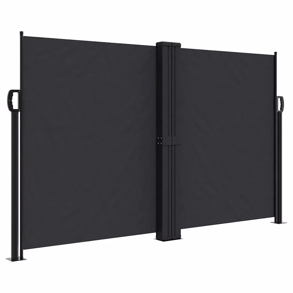 Tenda da sole laterale retrattile DESIGN IN per balcone e giardino, colore nero, in poliestere e acciaio, L: 600 cm, H: 140 cm – 2