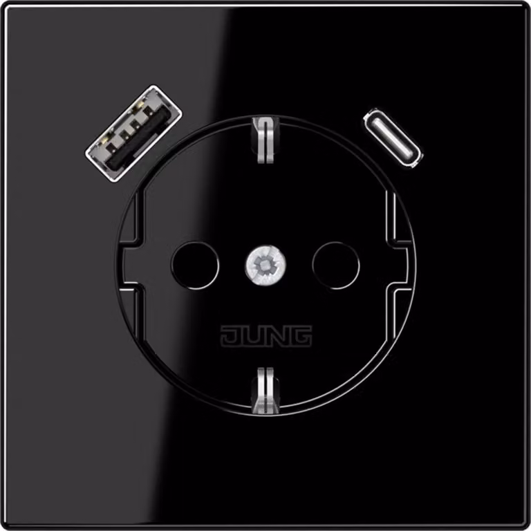 Jung SCHUKO Presa di corrente con USB tipo AC LS1520-15CASW (LS1520-15CASW)