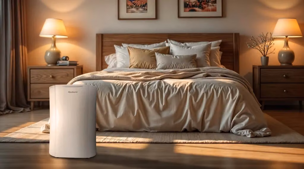 Deumidificatore d'aria Bestherm Keria con ionizzatore e timer, disponibile in bianco o nero – 2