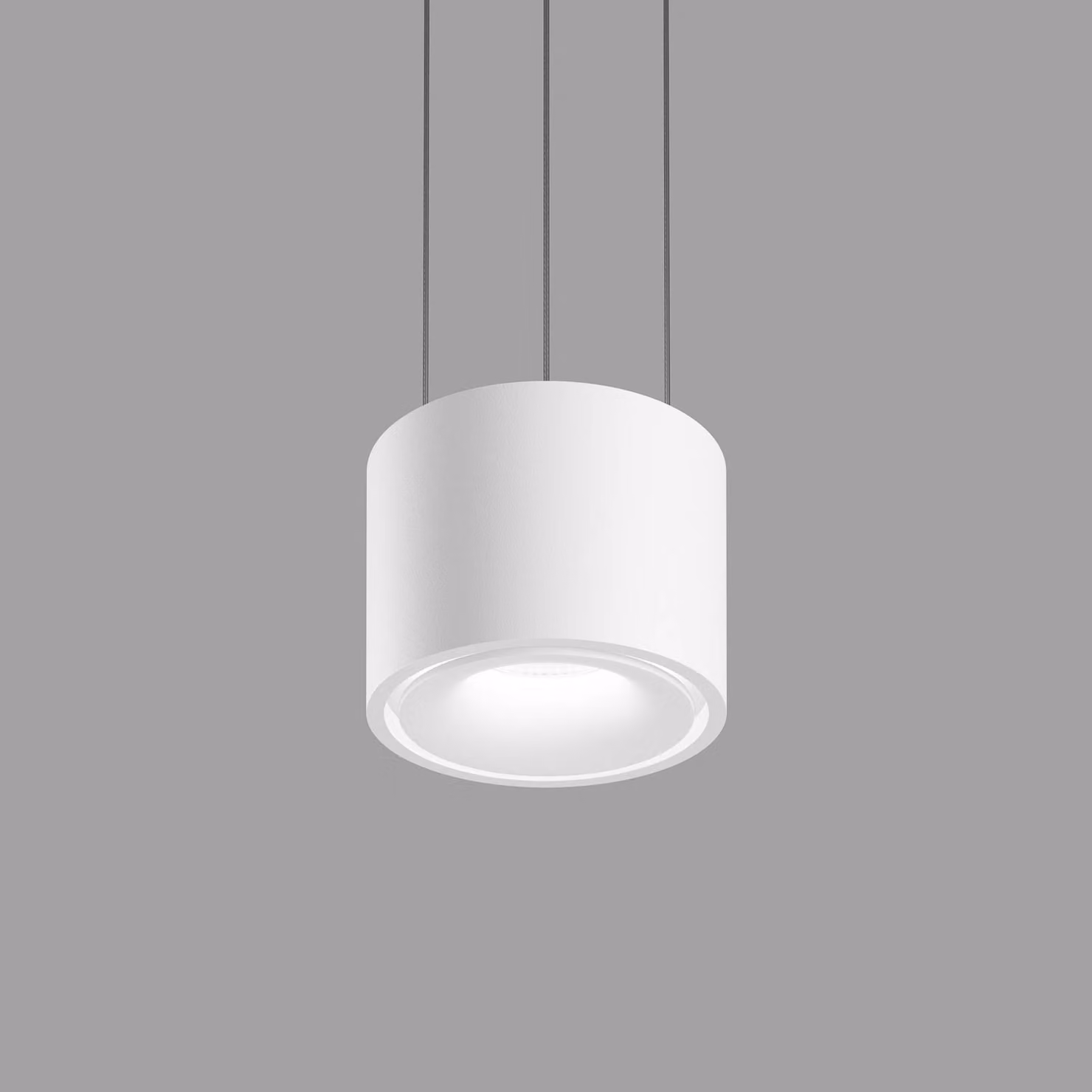 Egger Licht Lampada a sospensione DLS Clippo bianco/bianco Ø 10 cm DALI DTW up/down Clippo, dimmerabile, Bianco / Opale, Soggiorno / Sala da pranzo, Alluminio, Moderno