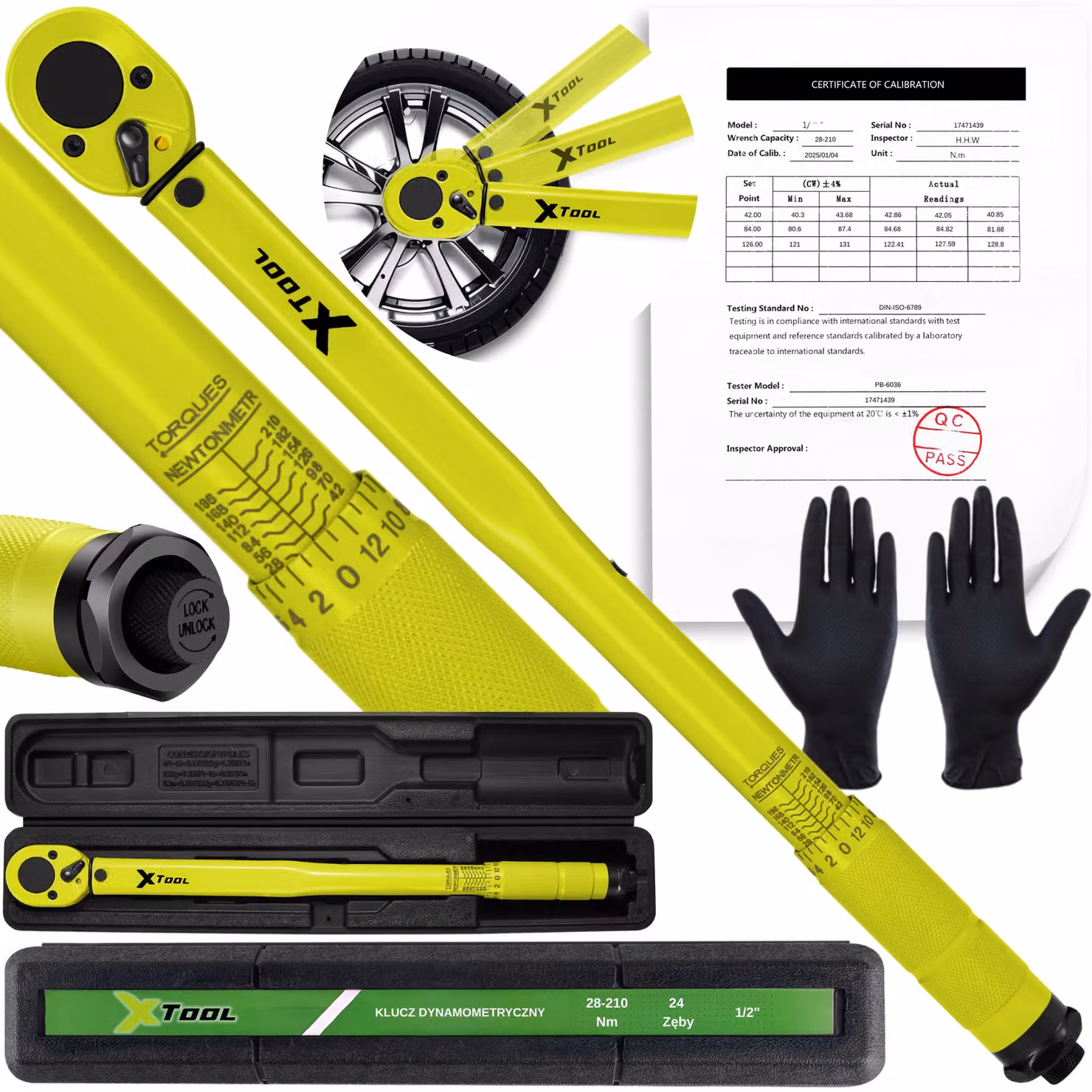 xtool - Chiave dinamometrica - Cricchetto - Utensili da officina - Utensili dinamometrici - 28-210 Nm