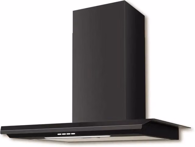 Cappa a parete Baraldi LIVING Nera con LED display e aspirazione 800 m3/h, Larghezza: 60 cm