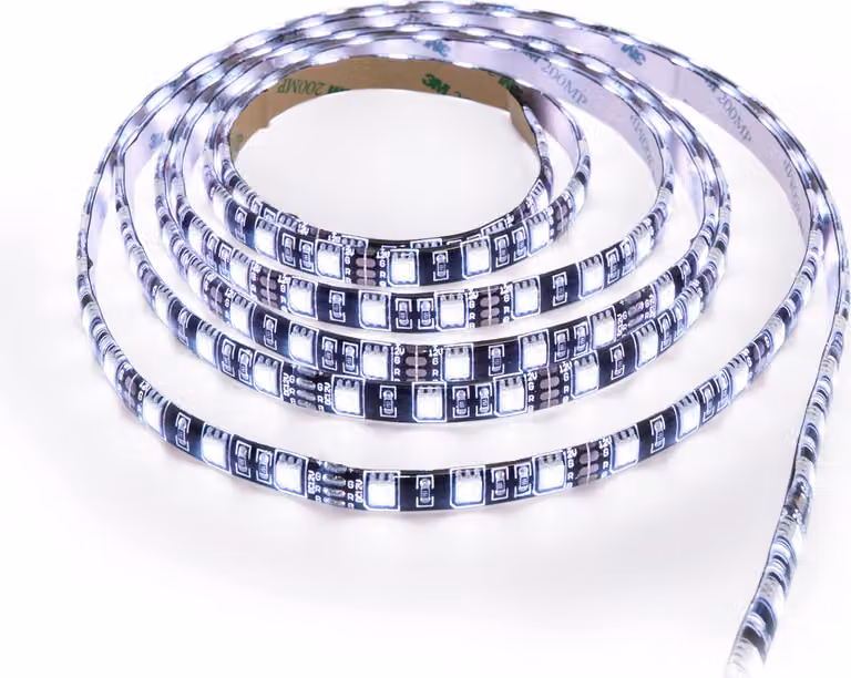 Set completo di striscia LED RGB multicolore da 15 m, 60 LED al metro, extra luminosa, con telecomando touch, colore nero
