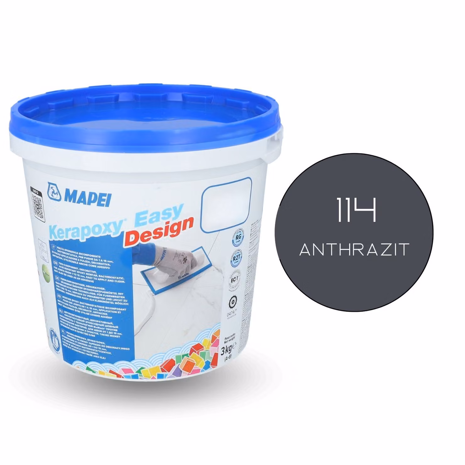 Malta Mapei Kerapoxy Easy Design 114 antracite 3 kg