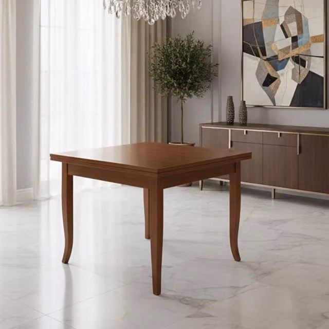 Tavolo quadrato allungabile Verona 90x90 colore noce