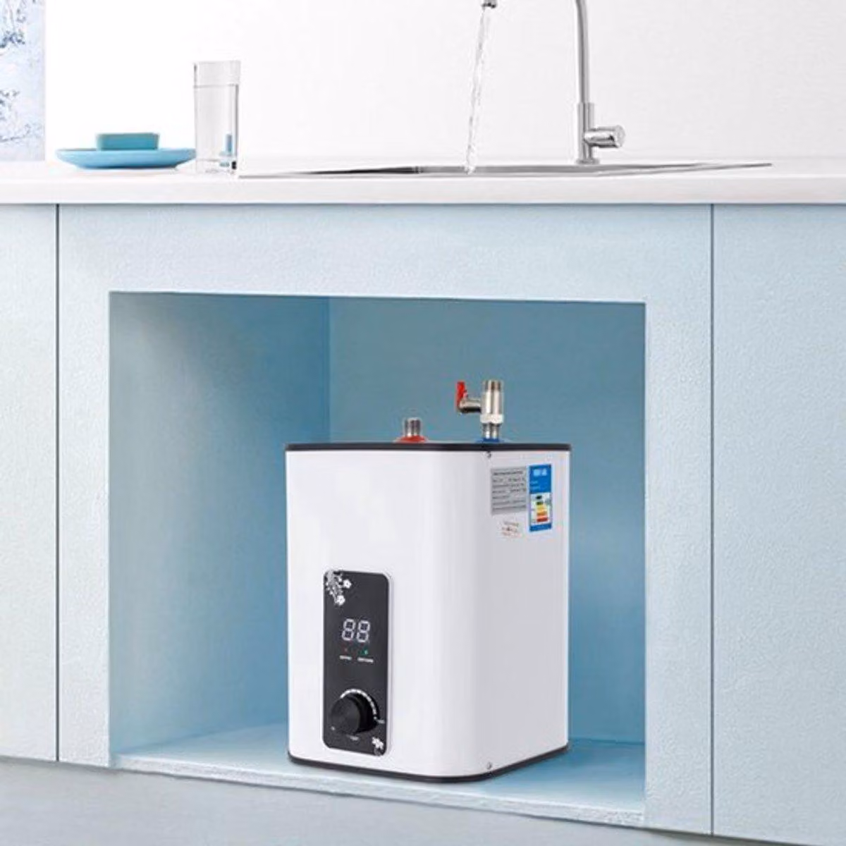 Scaldabagno elettrico - 1500 W - 8 litri - Adatto per cucina e bagno