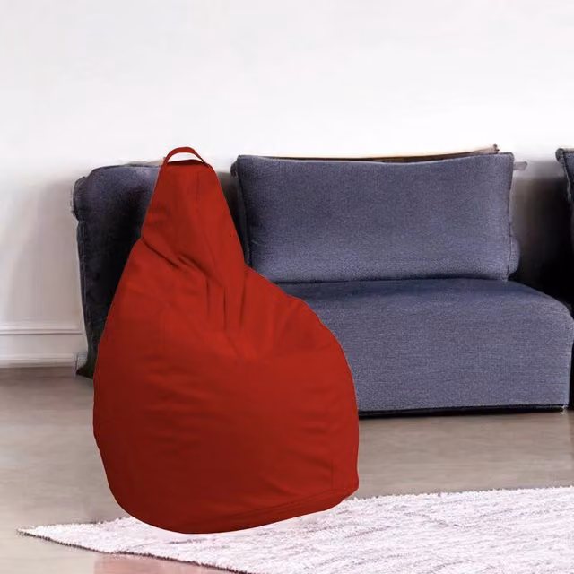 Pouf Aunter Talamo Italia, Poltrona sacco e poggiapiedi multiuso, Rosso, L 90 cm x P 90 cm x H 120 cm – 1