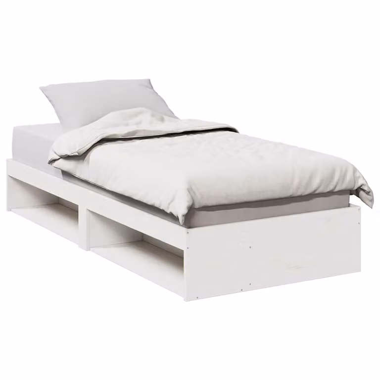 vidaXL Dormeuse in legno massello di pino bianco senza materasso L/P/H: 200 x 100 x 30 cm