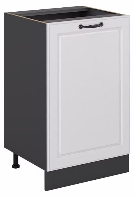 Mobiletto base cucina Vicco R-Line Bianco country/Antracite 50 cm senza piano di lavoro, Model 70235
