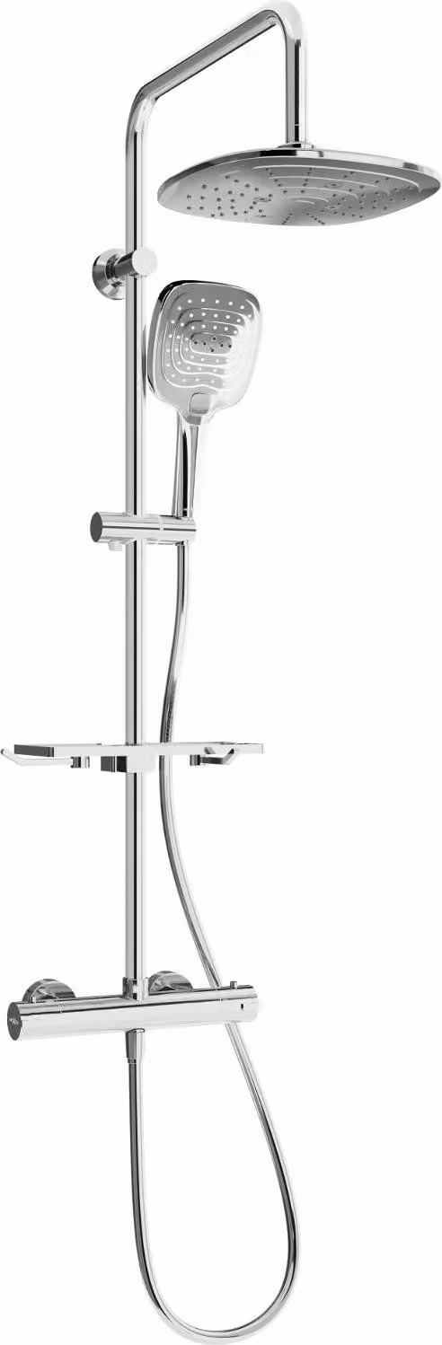 Mexen KT17 set doccia esterna con soffione e batteria termostatica, cromo - 771501793-00