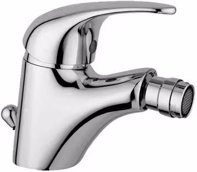 Miscelatore per bidet serie Nettuno con due paffoni colore silver