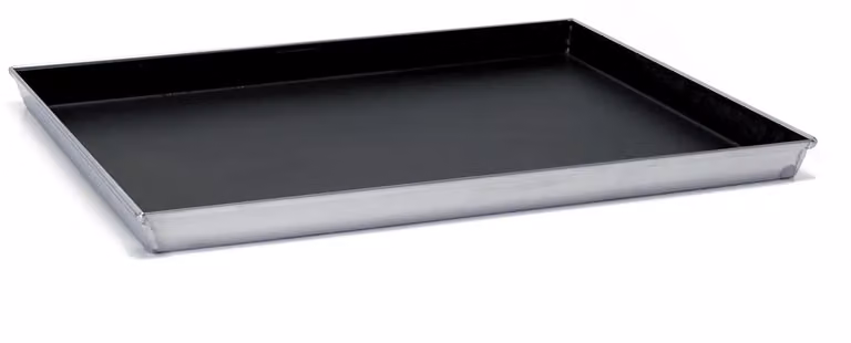 Teglia rettangolare in alluminio angoli svasati saldati, dim.50x35cm (2° SCELTA)