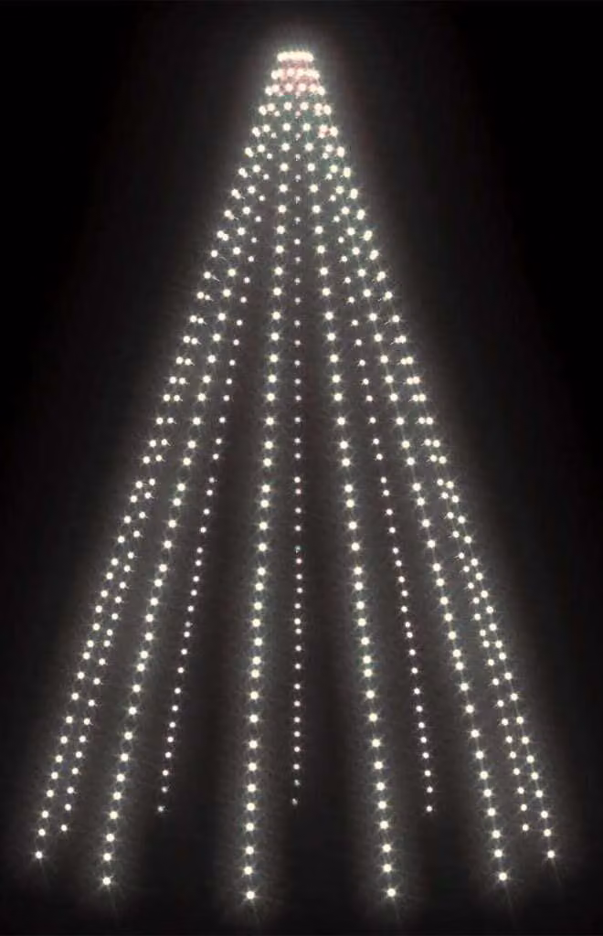 Luci per Albero 500 LED Bianco Freddo 500 cm Interno Esterno