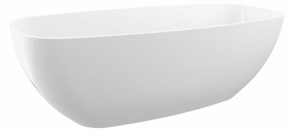 Vasca da bagno IPANEMA in marmo fuso 168x72x49cm, bianco