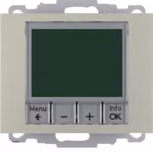 Berker 20447104 Termostato, contatto normalmente aperto, con elemento centrale, temporizzato, acciaio inossidabile, verniciato