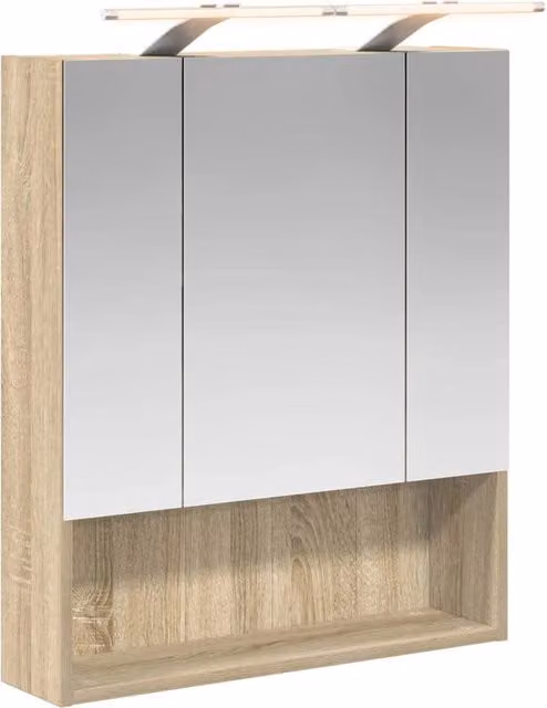 Mobiletto per specchio da Bagno | Armadio da bagno Rovere Sonoma 60 x 14.5 x 70 cm